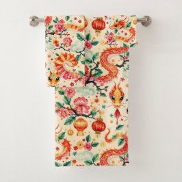 Conjunto De Toalhas Novo ano do Serpent Dreams Chiness