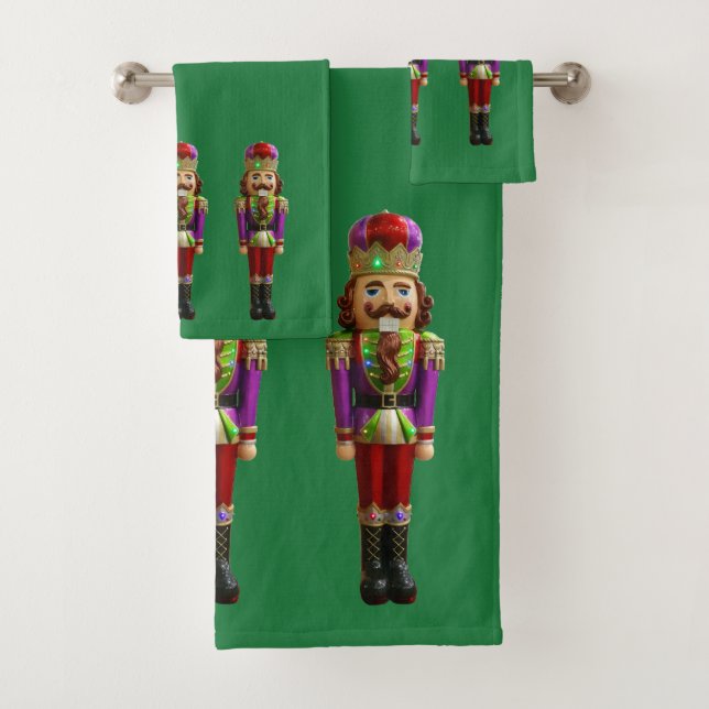 Conjunto De Toalhas Nutcrackers Diversão Verde de Natal (Insitu)