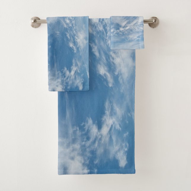 Conjunto De Toalhas Nuvens brancas do céu azul (Insitu)