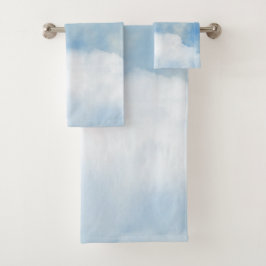 Conjunto De Toalhas Nuvens Brancas Fluffy