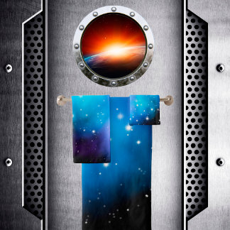 Conjunto De Toalhas Nuvens do Espaço de Terra Galáxica