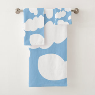 Conjunto De Toalhas Nuvens Nuvens de Céu Azul