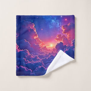 Conjunto De Toalhas Nuvens Sonhadoras: Magia do Pôr do Sol Celestial A