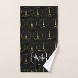 Conjunto De Toalhas O brilho dourado da Torre Eiffel estimula o monogr