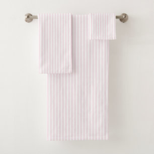 Conjunto De Toalhas O divertimento cora listras cor-de-rosa