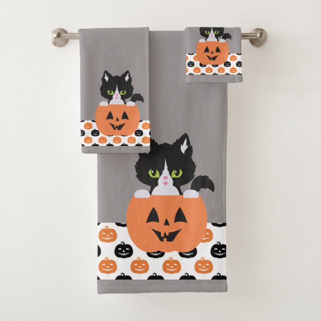 Conjunto De Toalhas O Gato Do Banheiro De Pumpkin (Insitu)