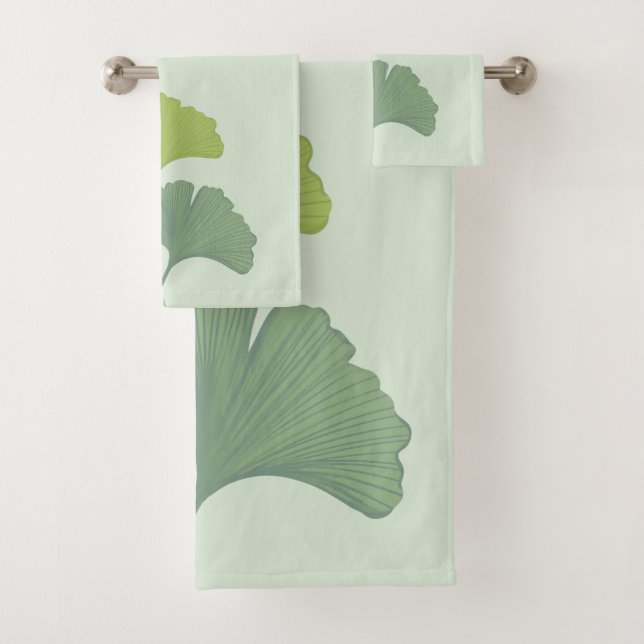 Conjunto De Toalhas O Ginkgo Deixa Cores de Fundo Personalizáveis (Insitu)
