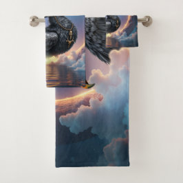 Conjunto De Toalhas O Guardião do Portal – Ave de Fantasia
