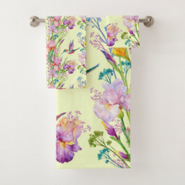 Conjunto De Toalhas O Jardim do Beija-flor Amarelo
