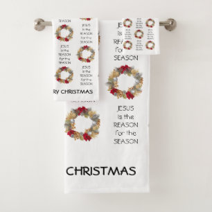 Conjunto De Toalhas O JESUS Personalizado é a razão do Natal