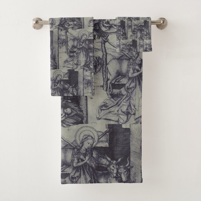 Conjunto De Toalhas O Natal Natividade Stark Ink Art (Insitu)