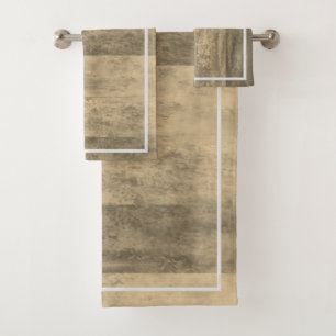Conjunto De Toalhas O Sepia tonifica Ombre listrado