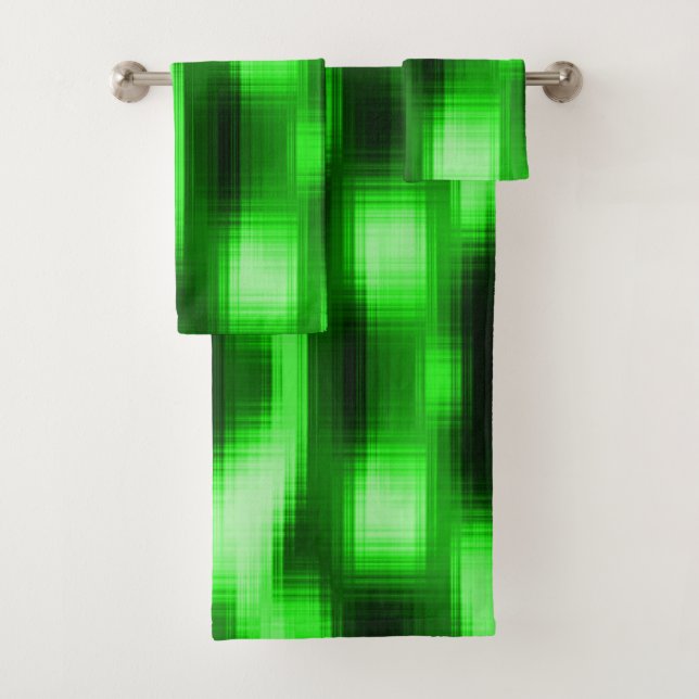 Conjunto De Toalhas O vidro verde e preto conservado insere-se em form (Insitu)