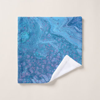 Conjunto De Toalhas Ocean Breeze 3 Blue Purple Abstract Bath Towel Set