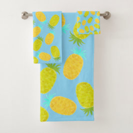 Conjunto De Toalhas Ocean Pineapples Pattern
