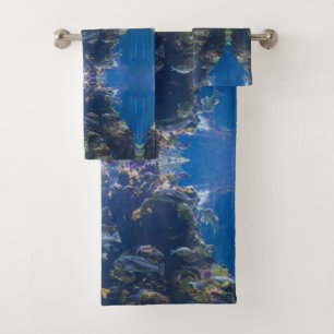 Conjunto De Toalhas Oceano Marinho Cena Submarina