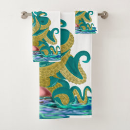 Conjunto De Toalhas Octopus Woman Bath Towels - Fantasia