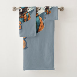 Conjunto De Toalhas Óculos Raccoon e Trabalho de arte de Picos