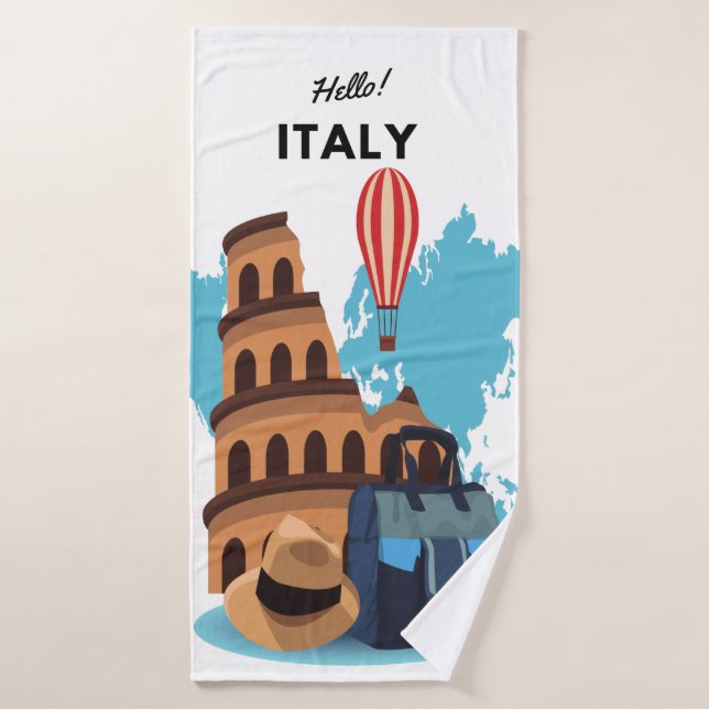 Conjunto De Toalhas Olá Itália Design Bath Towel Set (Toalha de Banho)