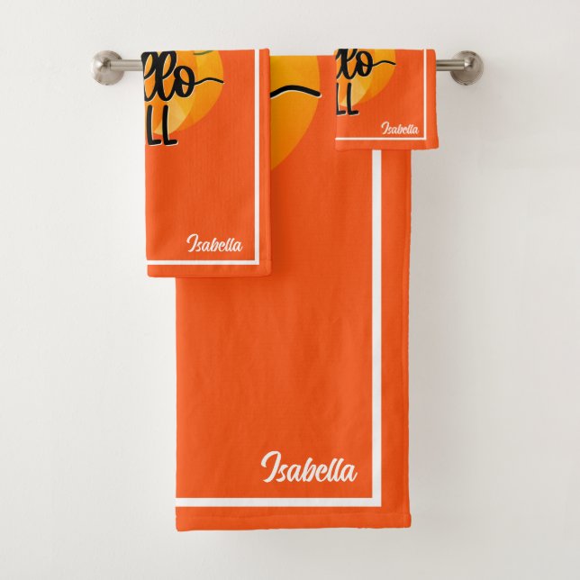 Conjunto De Toalhas Olá outono Personalizar texto e cor (Insitu)