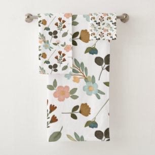 Conjunto De Toalhas Olhar para as flores selvagens bordados