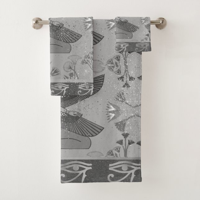 Conjunto De Toalhas Olho de prata da princesa egípcia Ra Glitter (Insitu)
