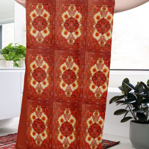 Conjunto De Toalhas Olho de tapete persa em cor de cobre