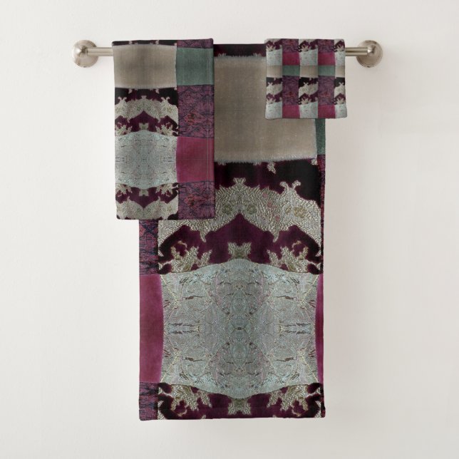 Conjunto De Toalhas Olho de Veludo e Seda Enfileirado Texturizado (Insitu)