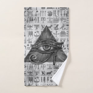 Conjunto De Toalhas Olho egípcio da arte de Horus - de Wadjet Digital