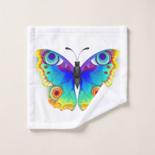Conjunto De Toalhas Olho Peacock da Borboleta Arco-Íris