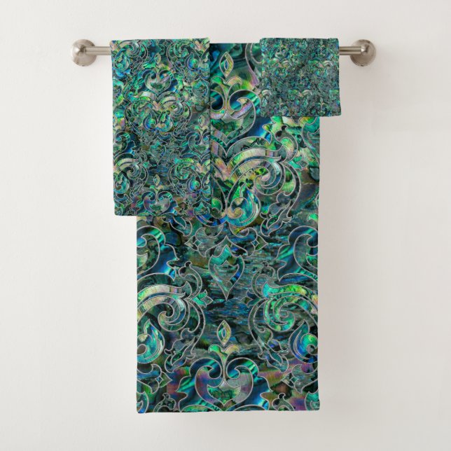 Conjunto De Toalhas Olmo e prata orientais persas do teste padrão (Insitu)