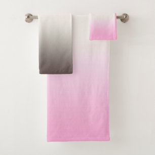 Conjunto De Toalhas Ombre cor-de-rosa cinzento