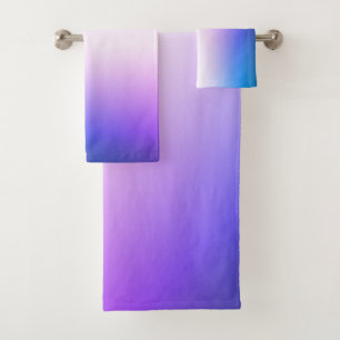 Conjunto De Toalhas Ombre de tartaruga roxa