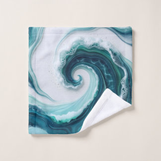 Conjunto De Toalhas ondas abstratas do oceano