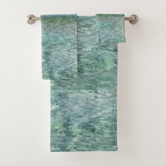 Conjunto de Toalhas Ondas Calmas Oceano Praia (Insitu)