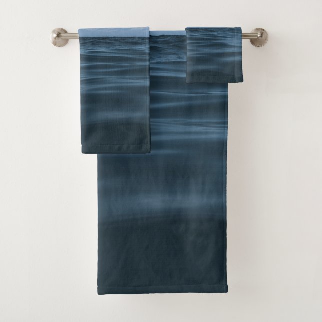 Conjunto De Toalhas Ondas de Oceano Azul Sem Fim 1 (Insitu)
