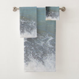 Conjunto De Toalhas Ondas de salto no Design do cais