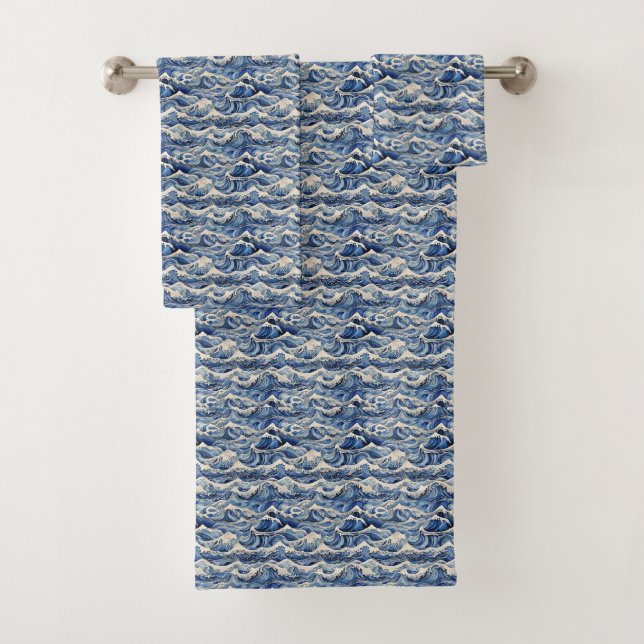 Conjunto De Toalhas Ondas do Oceano (Insitu)