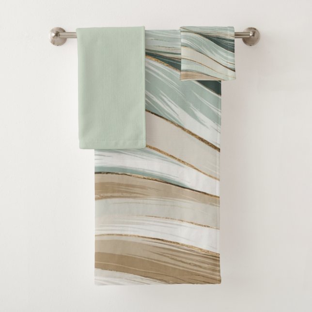 Conjunto De Toalhas Ondas Fantásticas (Insitu)