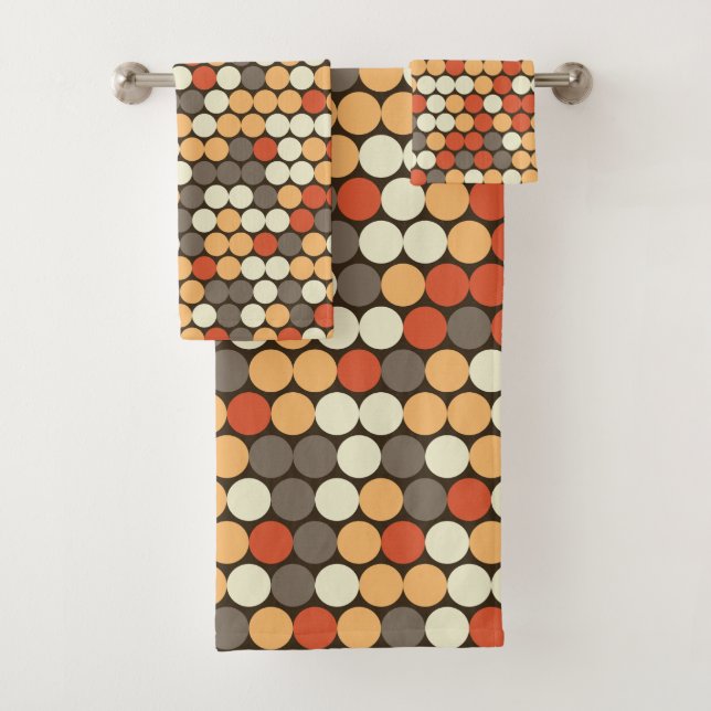 Conjunto De Toalhas Orange dots (Insitu)