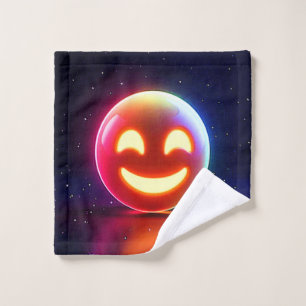 Conjunto De Toalhas Orb Emoji Feliz e Brilhante
