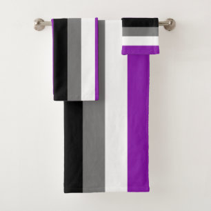 Conjunto De Toalhas Orgulho Assexual, Orgulho LGBTQ, Impressão com dis