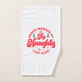 Conjunto De Toalhas Orgulhoso Membro Do Clube Da Lista Maldita, Natal
