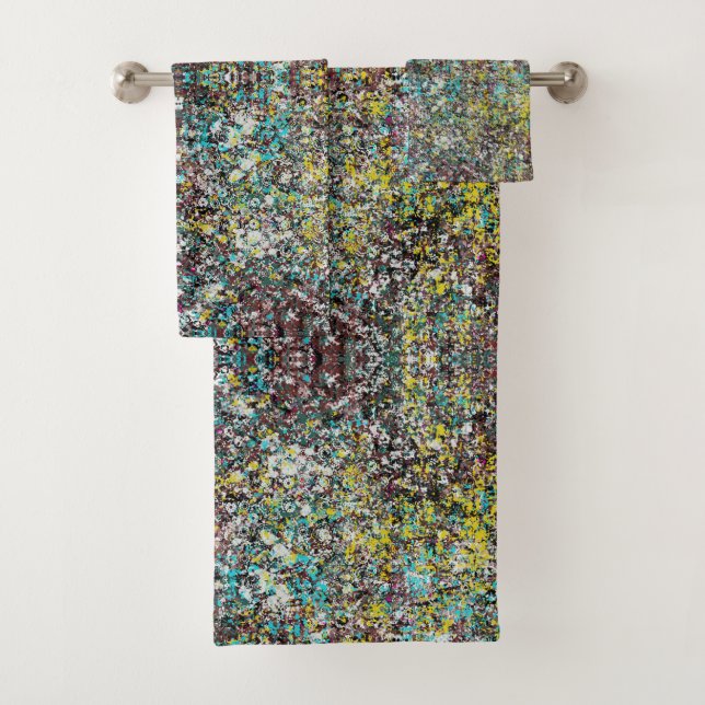 Conjunto De Toalhas Orientado Para Amante De Design De Arte Abstrato (Insitu)