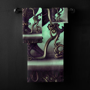 Conjunto De Toalhas Ornamentado Cauldron com esfera e órbitas de crist