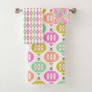 Conjunto De Toalhas Ornamentos de Meio século Retroativo Pessegueiros