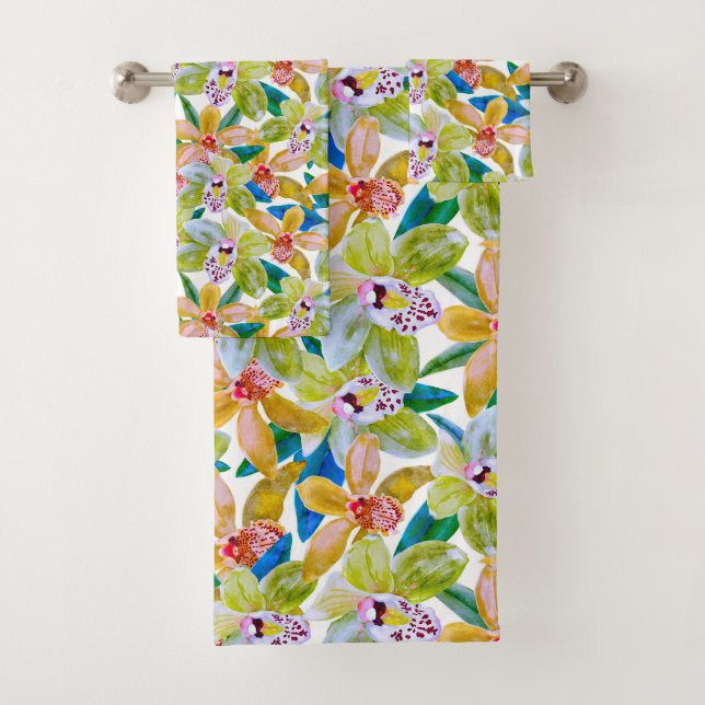 Conjunto De Toalhas Orquídea de Verão (Insitu)