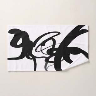Conjunto De Toalhas Os drivers: Abstrato preto e branco