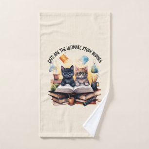 Conjunto De Toalhas Os Gatos São Os Últimos Amigos Do Estudo