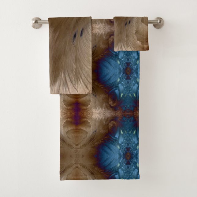 Conjunto De Toalhas Ouro azul (Insitu)